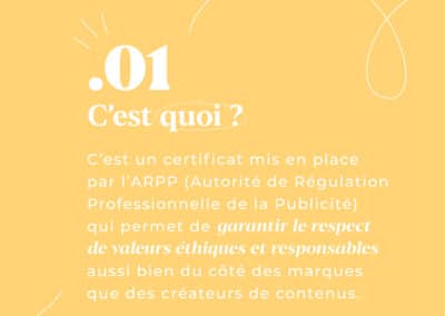 Certificat de l'influence